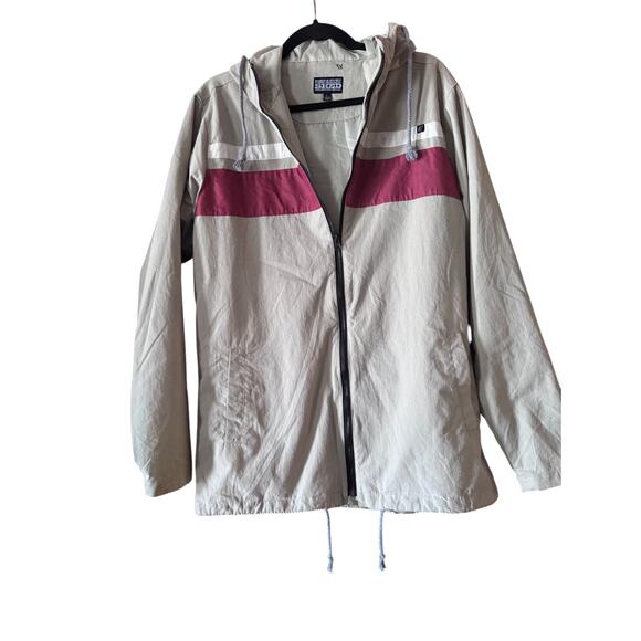 Bird Surf Shed Windbreaker Surf culture Jacket L colorblock retro 90's Skater - Picture 2 of 11
